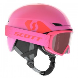 Set lyžařská helma + brýle Scott Keeper pink 2023